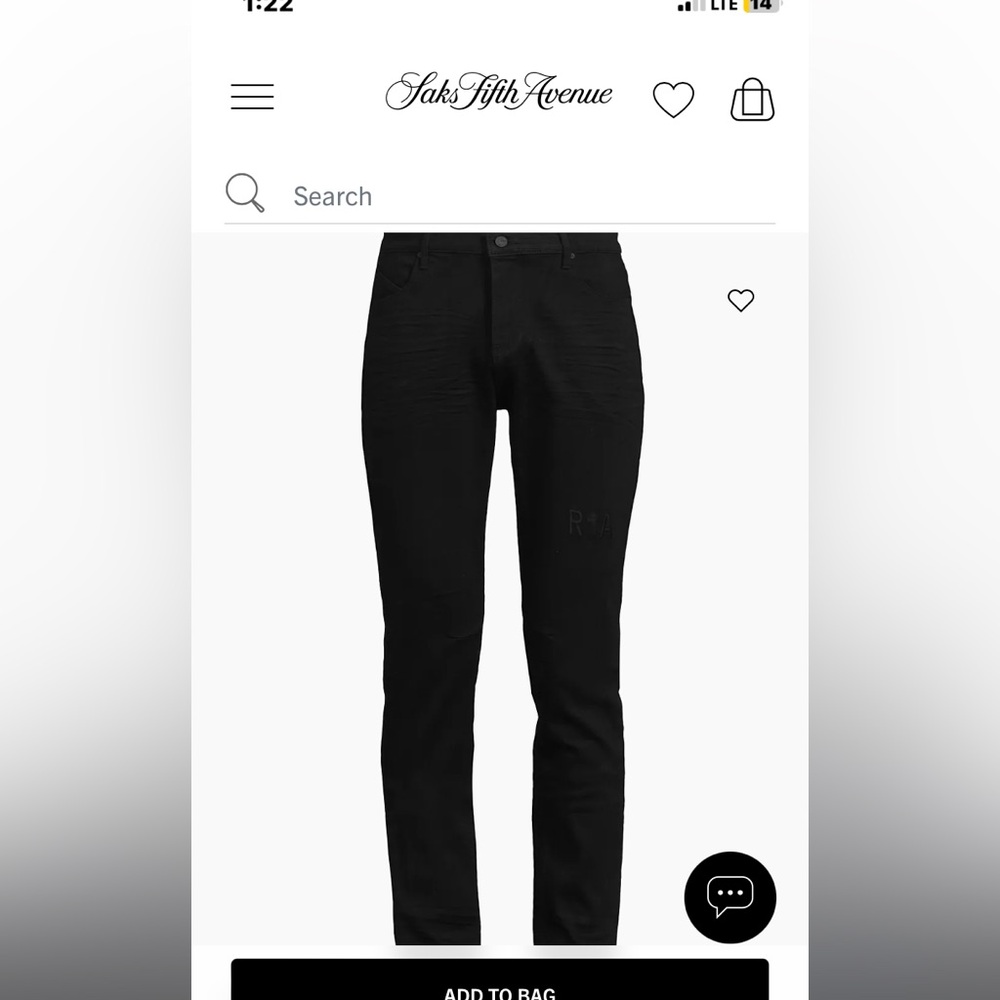 Black RtA jeans NWT